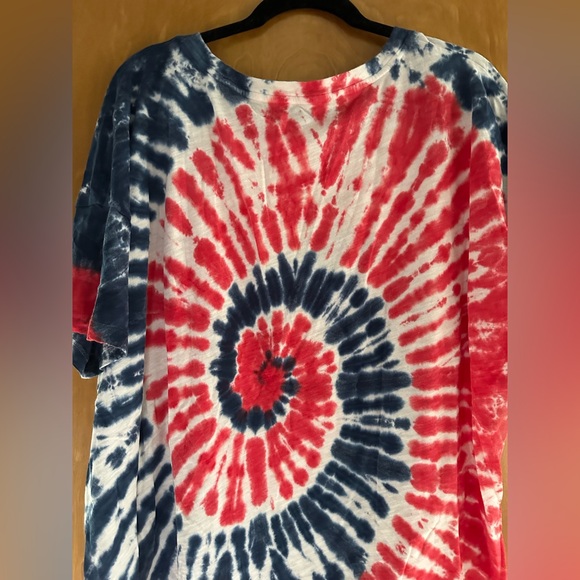 Old Navy loose Americana tie-dye easy tee, size XXL, NWT - Picture 6 of 8